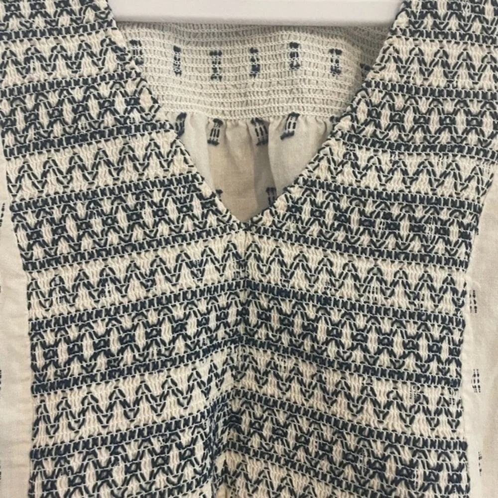 Madewell puff sleeve boho embroidered blouse 2022